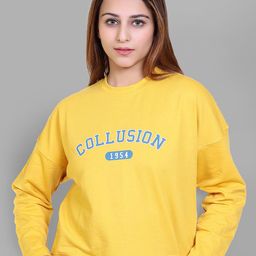 Club York Women Typography Printed Pullover Sweatshirt-picture-2
