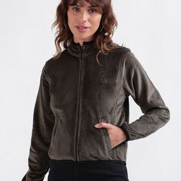 ELLE Mock Collar Front Open Sweatshirt-picture-16