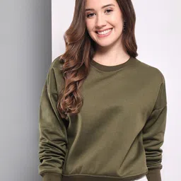 Funday Fashion Round Neck Fleece Sweatshirt-image-85