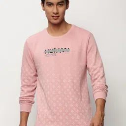 SHOWOFF Round Neck Geometric Printed Cotton Sweatshirt-image-25