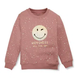Gini and Jony Girls Printed Fleece Sweatshirt-image-99
