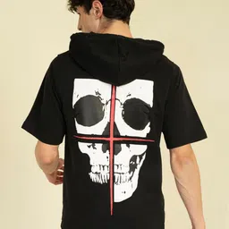 PUNK Graphic Printed Hooded Pullover Fleece Sweatshirt-picture-19