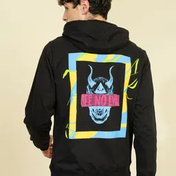 PUNK Graphic Printed Hooded Pullover Fleece Sweatshirt-picture-22