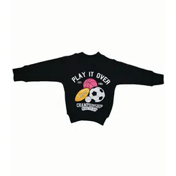 Zoom Minimondo Unisex Kids Black Printed Sweatshirt-image-72