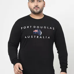 plusS Typography Printed Long Sleeves Cotton Sweatshirt-image-24