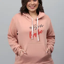 Instafab Plus Women Pink Printed Sweatshirt-image-30