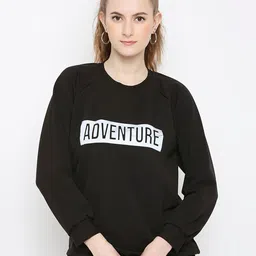 Smarty Pants Women Black Printed Sweatshirt-image-18