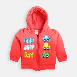 Nottie Planet Boys Coral Red Printed Sweatshirt-image-93