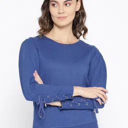 Be Indi Round Neck Pullover Sweatshirt-image-93