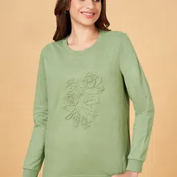 Honey by Pantaloons Self Design Floral Cotton Sweatshirt-picture-29