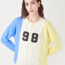 Zink London Women Alphanumeric Printed Front-Open Sweatshirt-picture-21