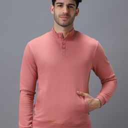 Urbano Fashion Cotton Solid Button Henley Neck Sweatshirt-image-57