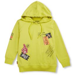 Gini and Jony Boys Typography Printed Hooded Fleece Pullover Sweatshirt-10