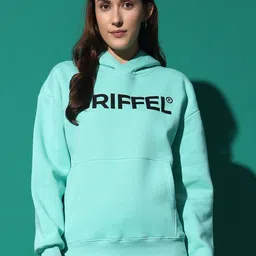 GRIFFEL Women Printed Hooded Pullover Sweatshirt-image-44