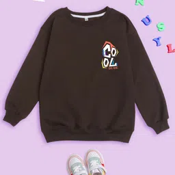 NUSYL Unisex Kids Typography Printed Fleece Oversized Pullover Sweatshirt-picture-41
