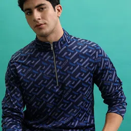 HIGHLANDER Geometric Printed High Neck Sweatshirt-picture-24