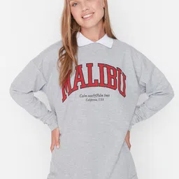 Trendyol Typography Printed Sweatshirt-picture-7