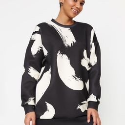 Trendyol Abstract Printed Longline Sweatshirt-15