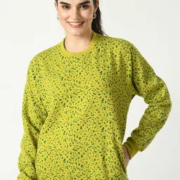 BAESD Abstract Printed Fleece Pullover Sweatshirt-24