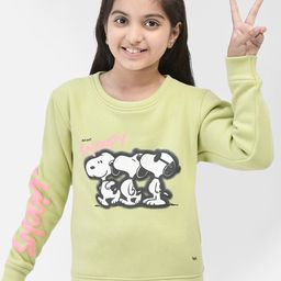 Crimsoune Club Girls Graphic Printed Pullover Sweatshirt-image-18