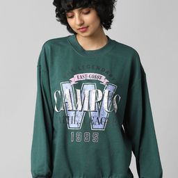 ONLY Women Green Printed Sweatshirt-image-62