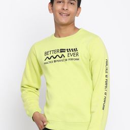 Lil Tomatoes Boys Lime Green Printed Sweatshirt-image-91