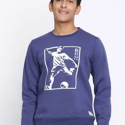 Lil Tomatoes Boys Navy Blue Printed Sweatshirt-image-61