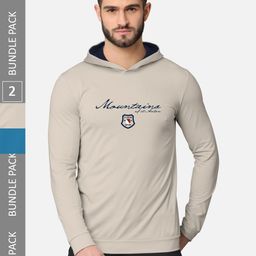 BULLMER Men Pack of 2 Blue & Beige Printed Cotton Hooded Sweatshirt-image-92