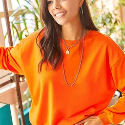 Olalook Round Neck Cotton Pullover Sweatshirt-picture-16