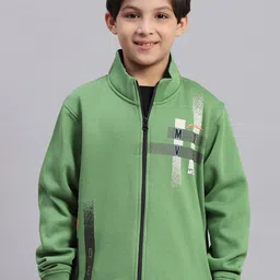 Monte Carlo Boys Typography Printed Mock Collar Front-Open Sweatshirt-picture-1