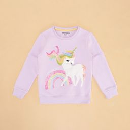 Pantaloons Junior Girls Unicorn Printed Cotton Sweatshirt-image-67