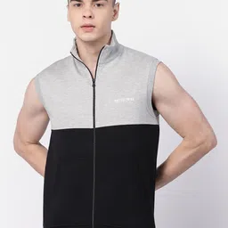 Kalt Colourblocked Kangaroo Pocket Fleece Sweatshirt-picture-49