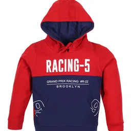 PLUM TREE Boys Red Colourblocked Cotton Sweatshirt-image-21