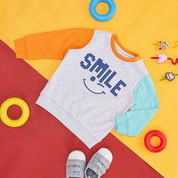 Pantaloons Baby Infant Boys Typography Printed Cotton Sweatshirt-image-93