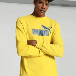 Puma Brand Logo Graphic Printed Crew-Neck Sweatshirt-picture-36