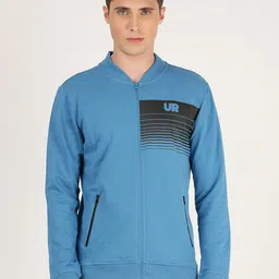 Lee Men Blue Front Open Sweatshirt-image-0