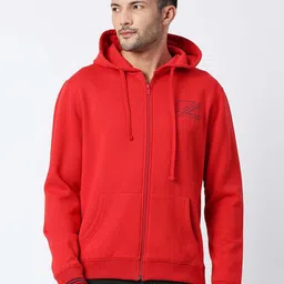 Pepe Jeans Men Red Hooded Cotton Sweatshirt-image-78