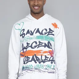 WAIMEA Typography Printed Hooded Sweatshirt-image-90