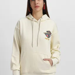 JUNEBERRY Printed Hooded Fleece Sweatshirt-image-83