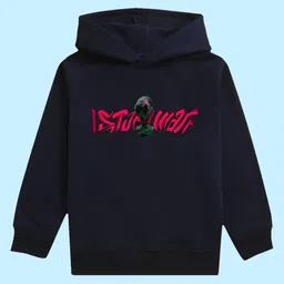 BAESD Kids Typography Printed Hooded Fleece Sweatshirt-picture-24