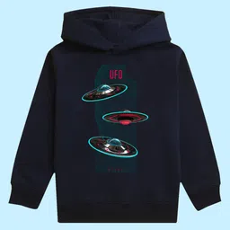 BAESD Kids Space Printed Hooded Fleece Pullover-image-35