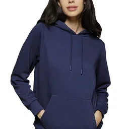 Gipsy Women Blue Hooded Sweatshirt-image-104