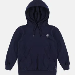 KiddoPanti Kids Navy Blue Hooded Sweatshirt-image-98