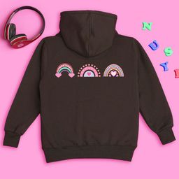 NUSYL Girls Graphic Printed Hooded Fleece Sweatshirt-picture-22
