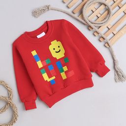 Knitting Doodles Kids Printed Fleece Sweatshirt-image-86