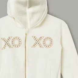 Fame Forever by Lifestyle Girls Embellished Hooded Front-Open Cotton Sweatshirt-31