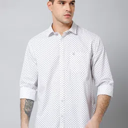 Cantabil Comfort Micro Ditsy Printed Cotton Shirt-image-28
