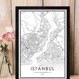 Gallery99 White & Black Istanbul Ma Framed Art-58