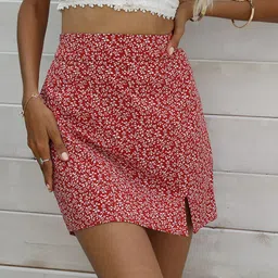 StyleCast Printed Straight Skirt-image-52