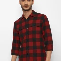 AMERICAN EAGLE OUTFITTERS Men Checked Pure Cotton Casual Shirt-image-48